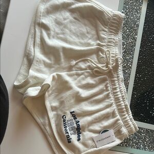 Aeropostale Kids Cream Lounge Shorts with Navy Print